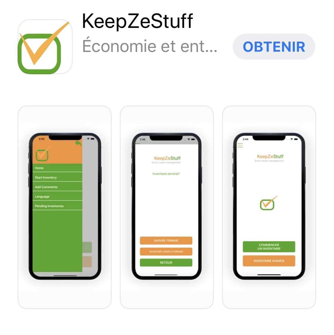 KeepZeStuff application 